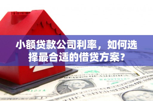 科右中旗小额贷款公司利率，如何选择最合适的借贷方案？
